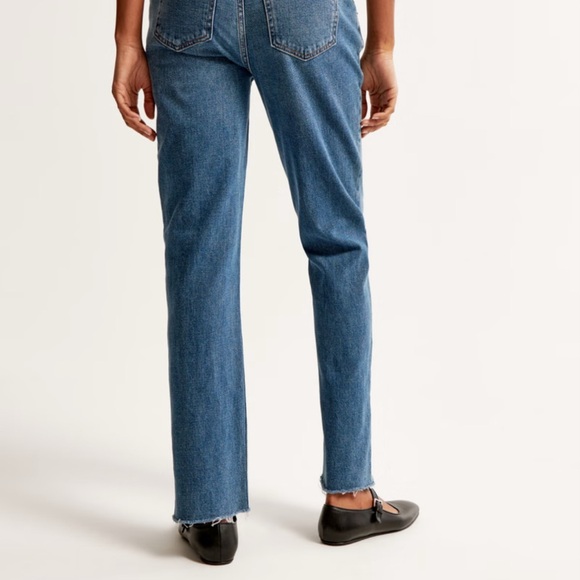 Abercrombie & Fitch Blue Maternity Jeans Hem Distressed - Picture 12 of 15